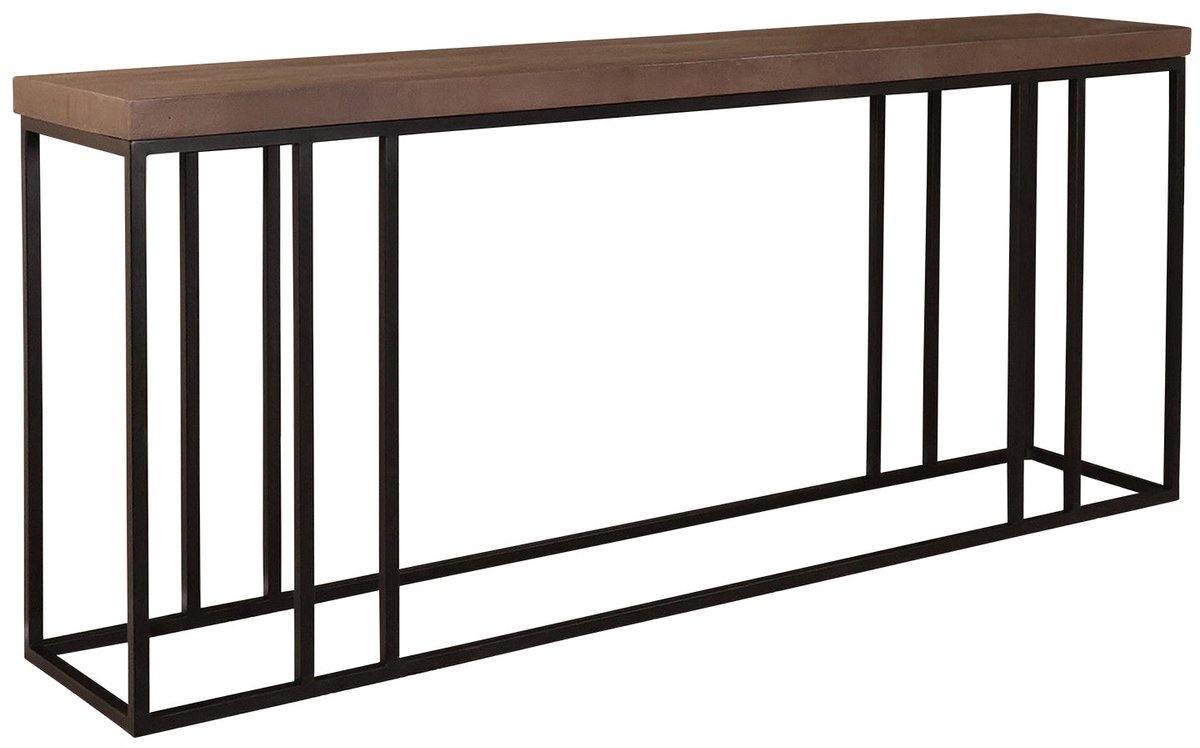 Bijzettafel 180cm duurzaam mangohout Don walnoot industrieel side table