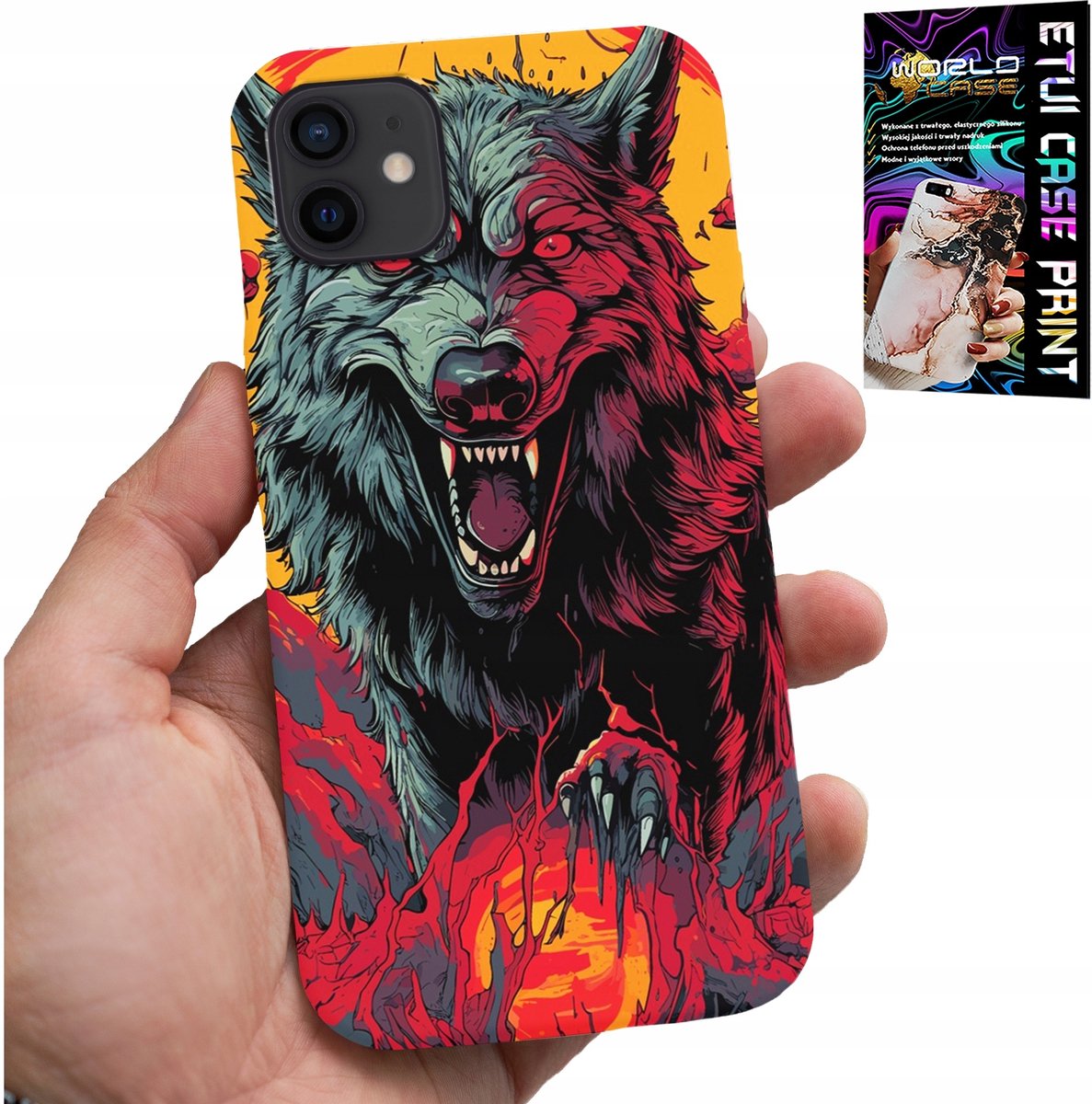 HOESJE VOOR IPHONE 11 - WOLF WOLVES PACK SUPER PATRONEN HOESJE + GLAS