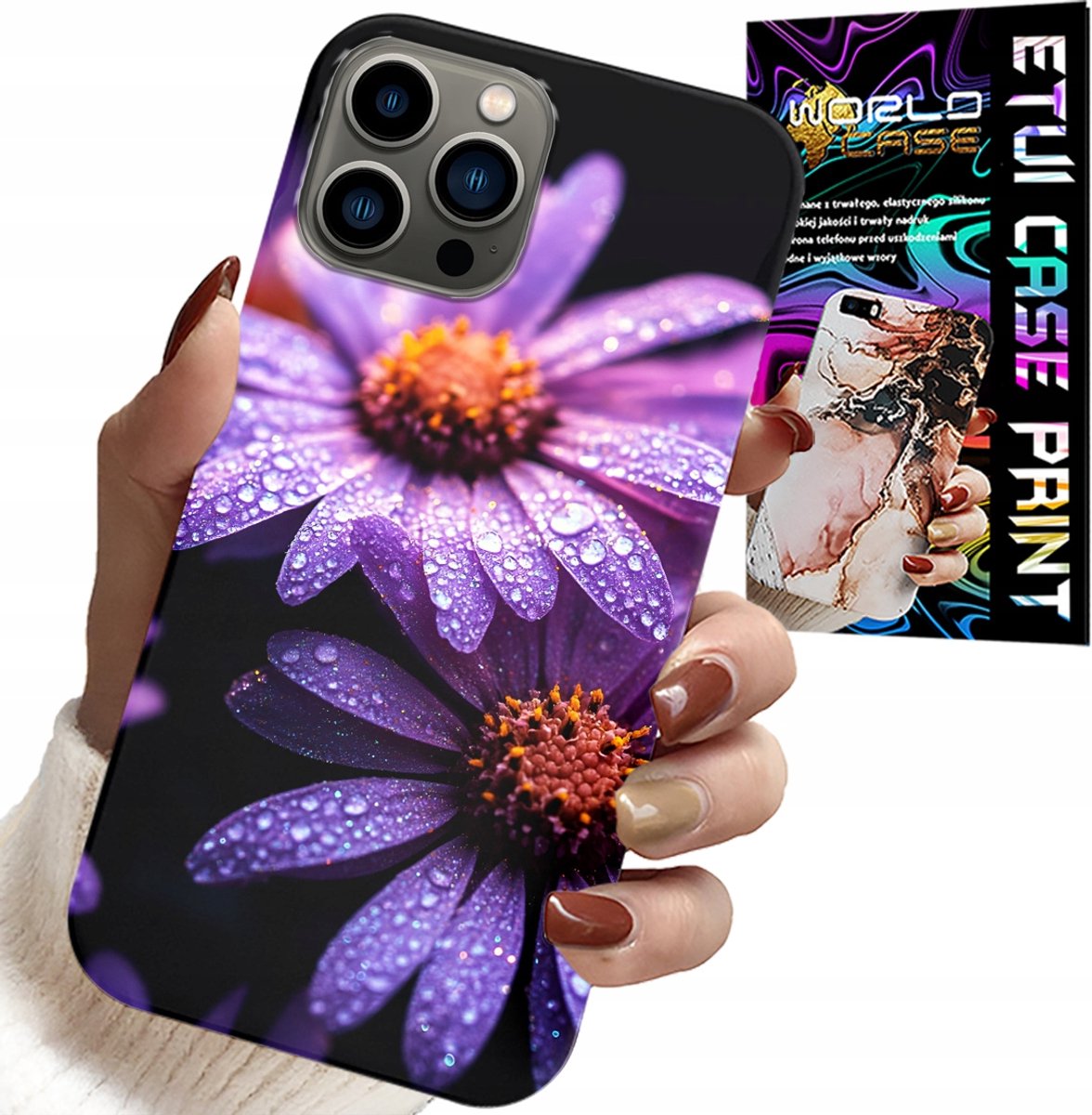 iPhone 12 Pro hoesje - roze madeliefjes cover