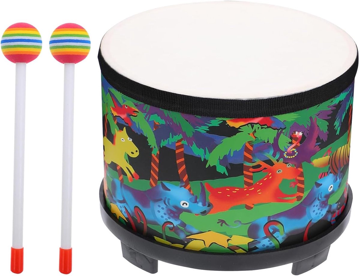 Peuter Trommels - Kinder Drumstel - Muzikaal Spel - Glad Houten Materiaal - 20 Cm Diameter