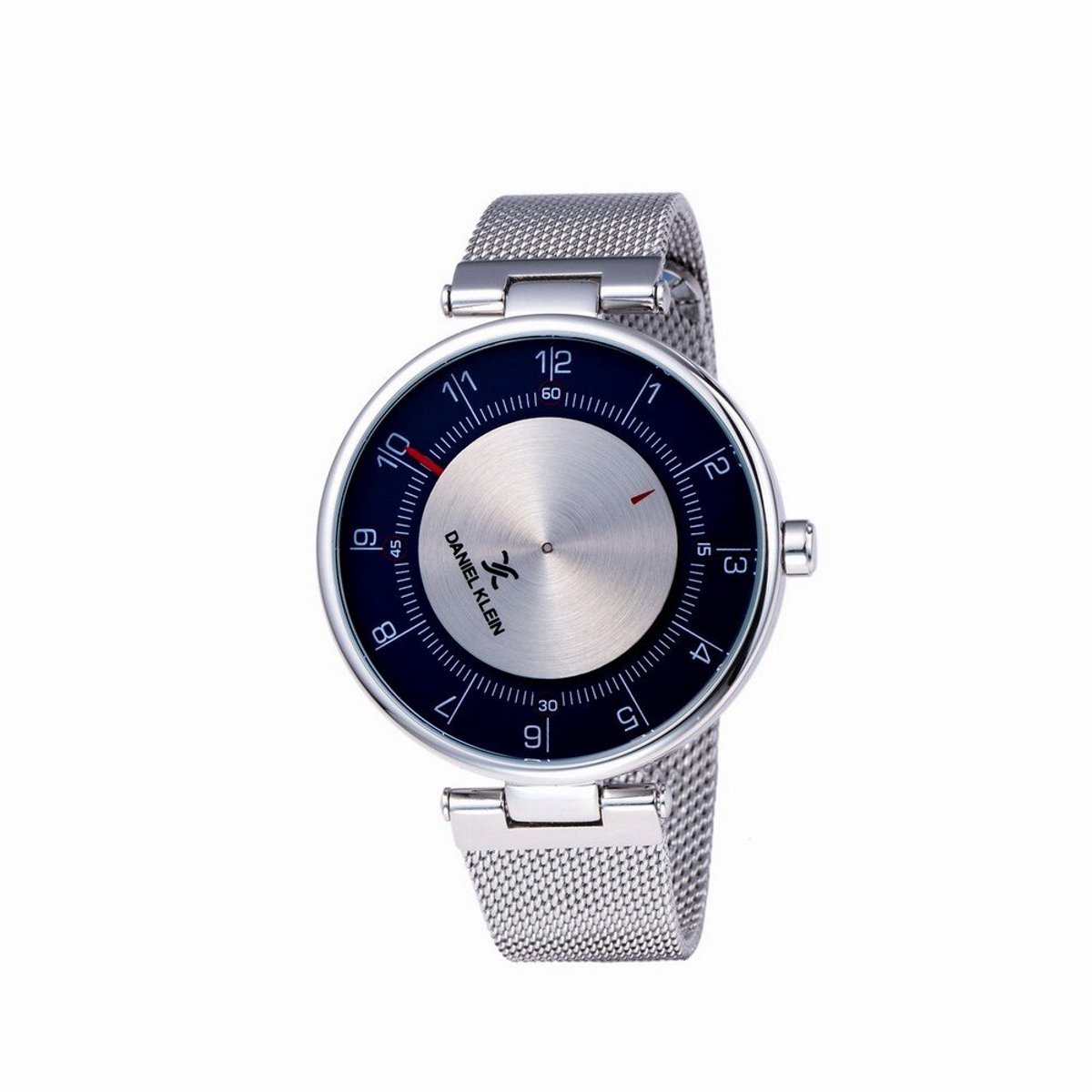 Daniel Klein DK11918-2 - Horloge - Analoog - Mannen - Heren - Milanese band - Zilverkleurig - Blauw