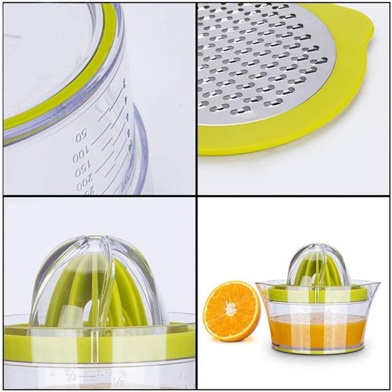Citruspers - Sapcentrifuge - Verse sappen maken - Met reservoir - 14 x 13 x 9 cm - Groen — afbeelding 3
