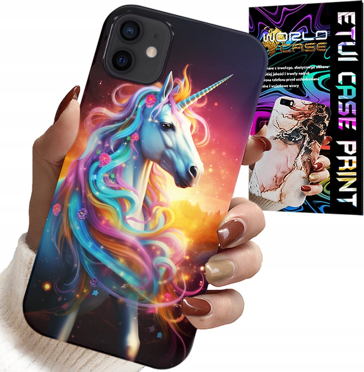 HOESJE VOOR IPHONE 12 MINI - EENHOORNPATROON, CADEAU VOOR MEISJES