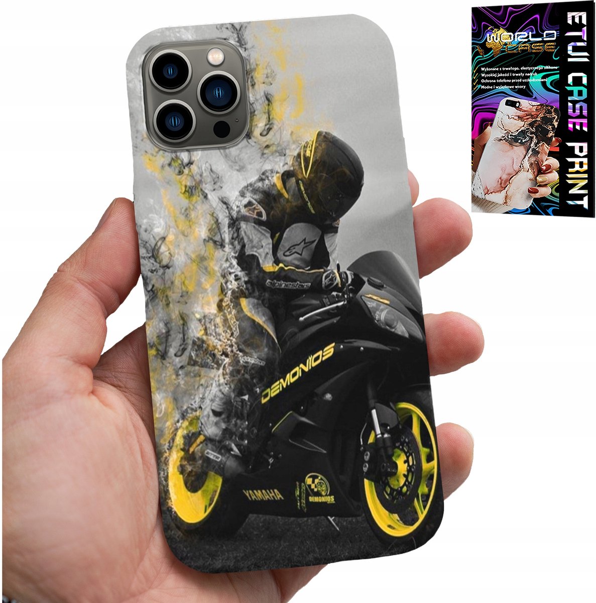 iPhone 12 Pro Max hoesje - Motorfiets ventilator, diverse achterpatronen