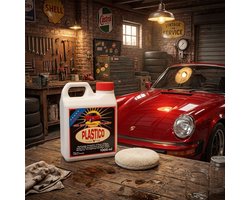 Plastico poetsmiddel 1000 ml voor het reinigen en beschermen van (auto)lakken + detailing applicator pad