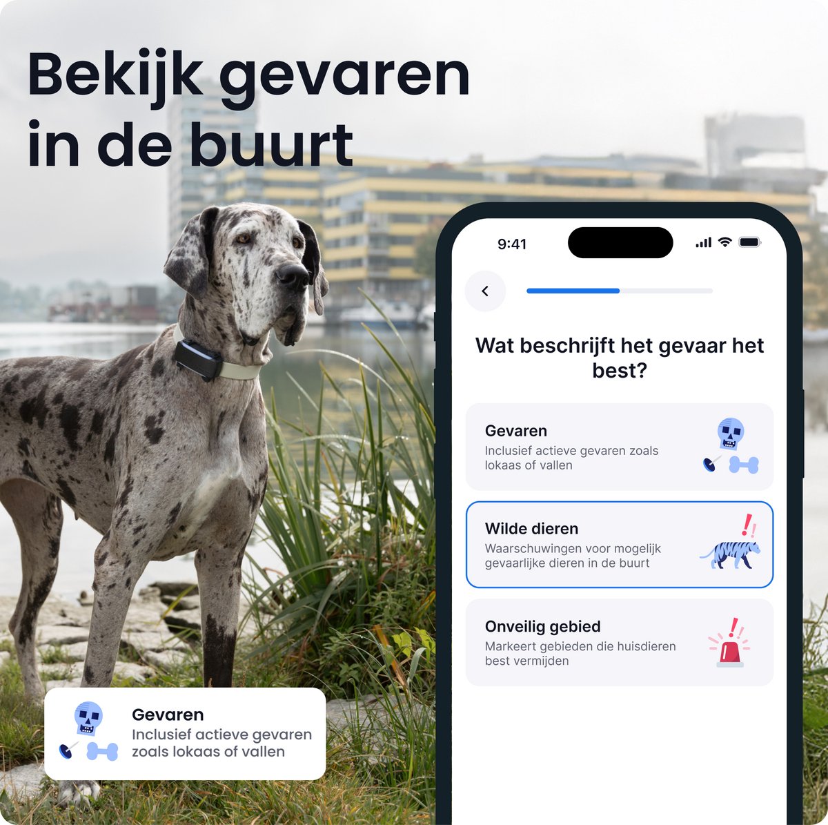 Tractive DOG 6 XL – Slimme gps-tracker voor honden met monitoring van vitale waarden en gezondheidswaarschuwingen, 6 weken batterijduur – Zwart thumbnail 6