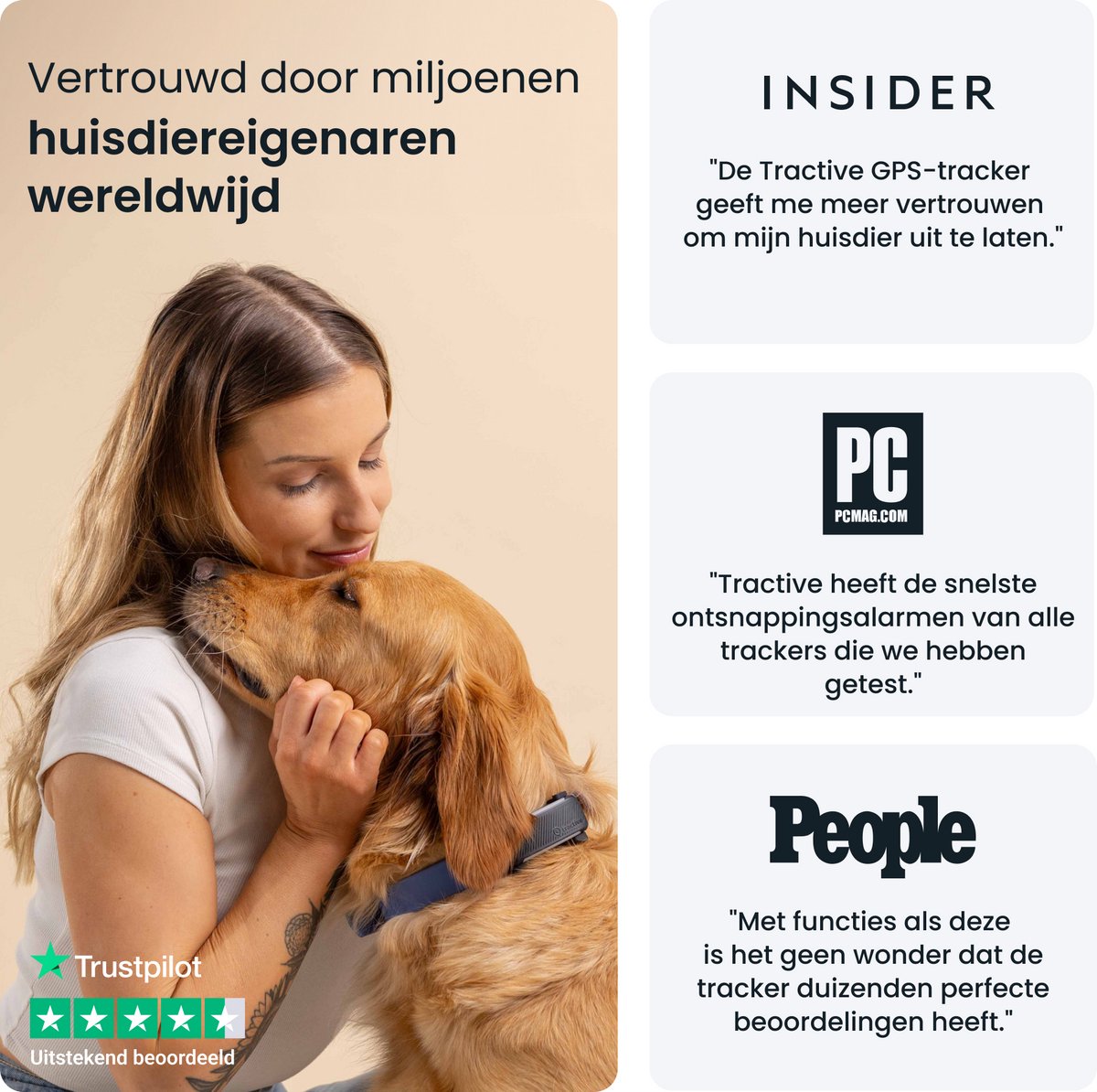 Tractive DOG 6 XL – Slimme gps-tracker voor honden met monitoring van vitale waarden en gezondheidswaarschuwingen, 6 weken batterijduur – Zwart thumbnail 2