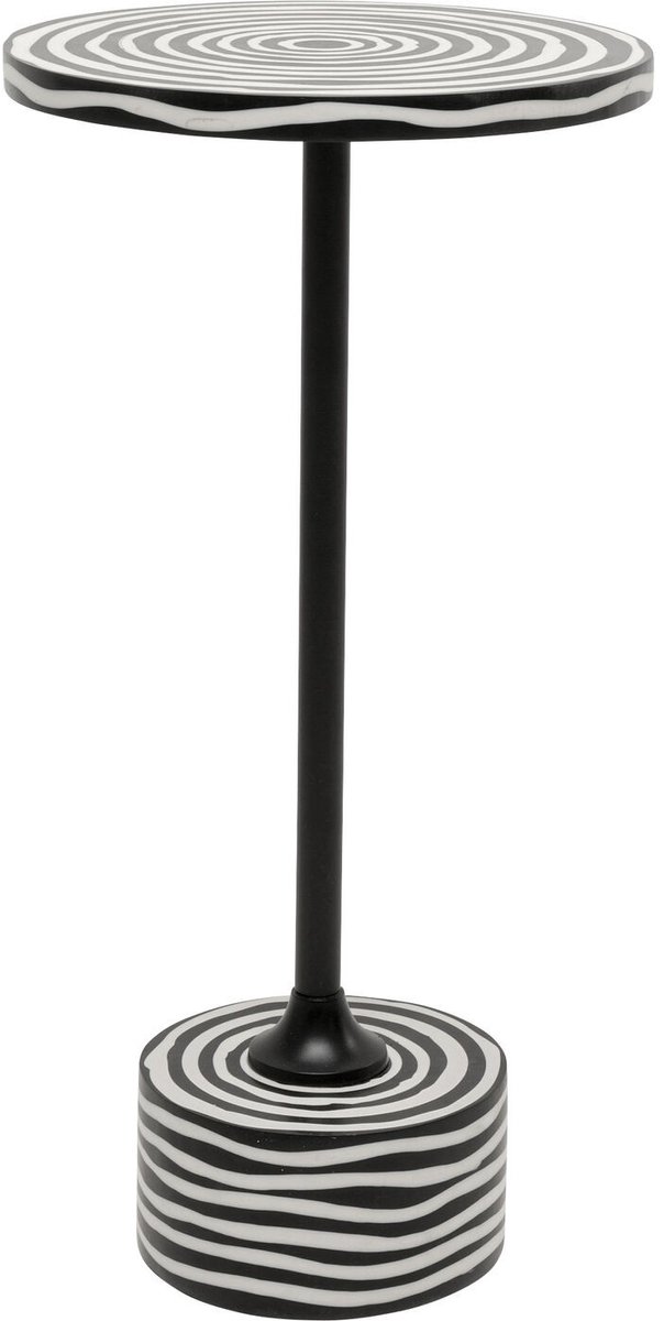 Bijzettafel Domero Swirl Ø25cm zwart Kare Design