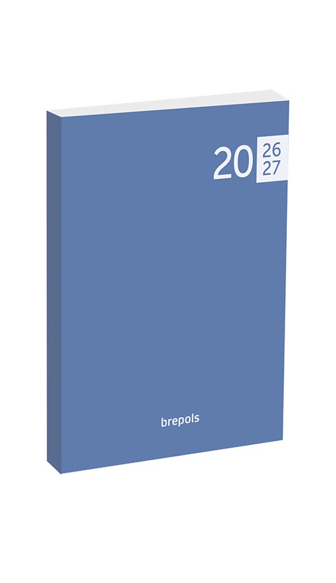 Brepols agenda 2026-2027 - Student VENETO FLEXI - Schoolagenda - 1 week op 2 pagina's - Soepele omslag - Weekoverzicht - Blauw - 9 x 16 cm