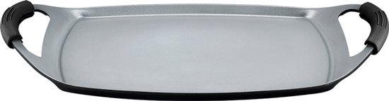 Swiss Haus® BPG36B Grillplaat Inductie - 36 x 23 cm - PFAS Vrij - Grillpan Inductie Voor Alle Warmtebronnen - Grill Pan Plancha met Sapphire™ Antiaanbaklaag - Zwart