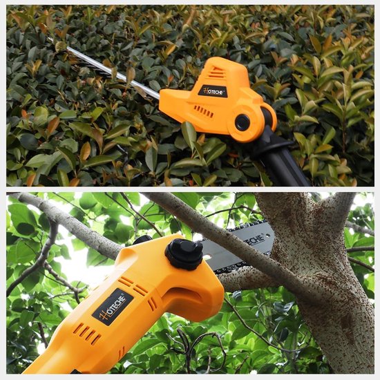 Telescopische takkenzaag - Heggenschaar combi - Boom snoeien - 2-in-1 functie - 195-253 cm - Oranje zwart — afbeelding 2