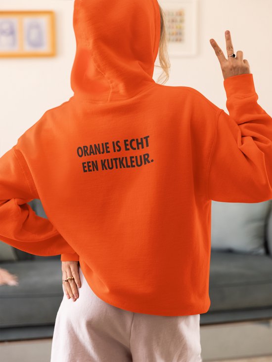 Hoodie oranje XXL - Oranje is echt een kutkleur - soBAD. - Koningsdag - Unisex - Oranje - Voetbal - Nederland