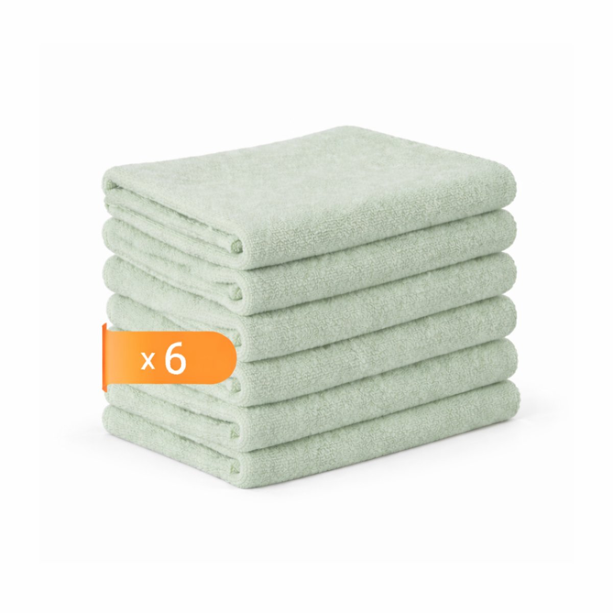 Tavas Harmonie Gastendoekjes 30x50 cm Mint groen Set van 6 100% Katoen Gastenhanddoek Rechthoek Handdoek Keuken Hotelkwaliteit Gastendoek