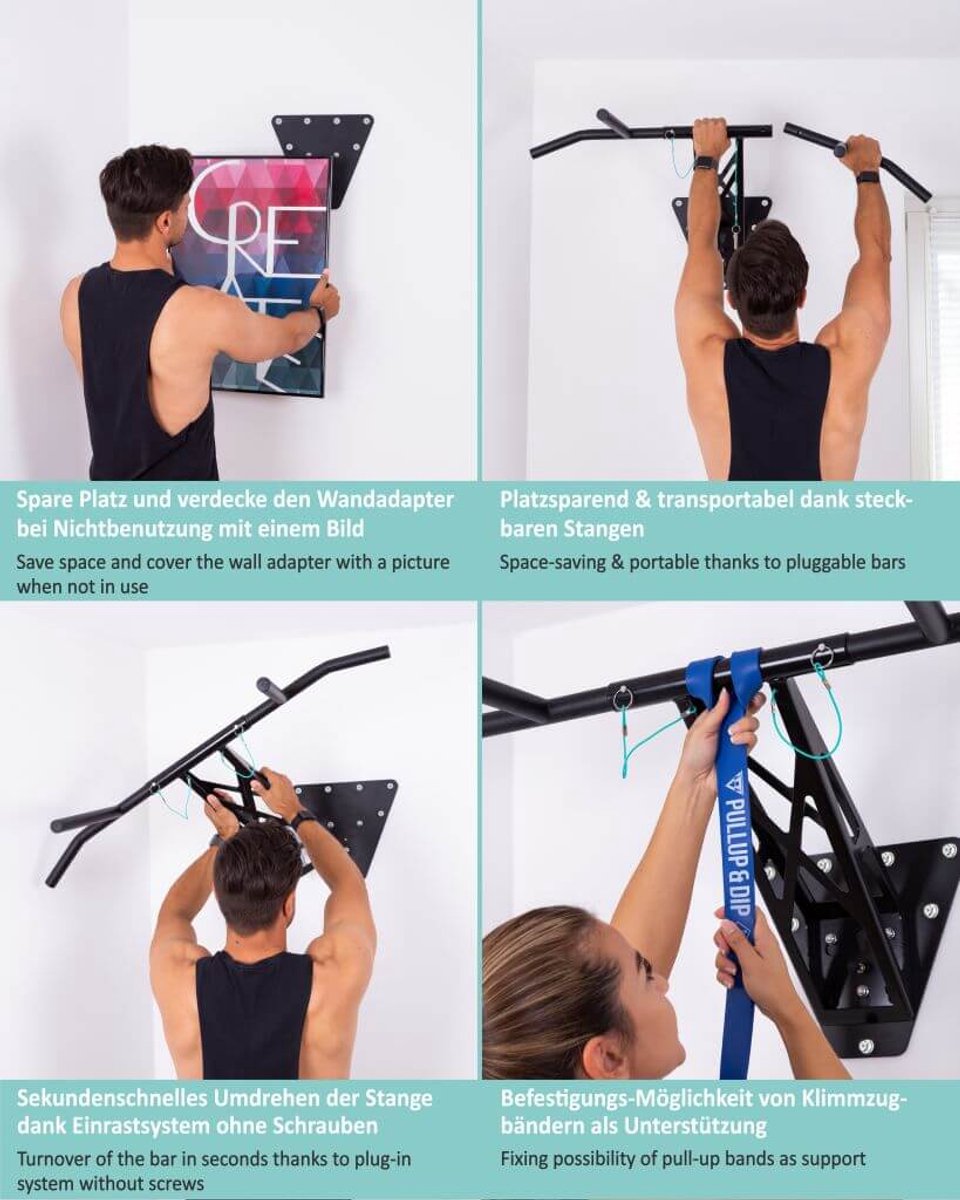 PULLUP & DIP Steel - Mobiele Pull-up & Dip Stang - Binnen & Buiten Gebruik - Voor Bomen, Palen & Muren - Inclusief 35+ Oefeningen eBook thumbnail 6