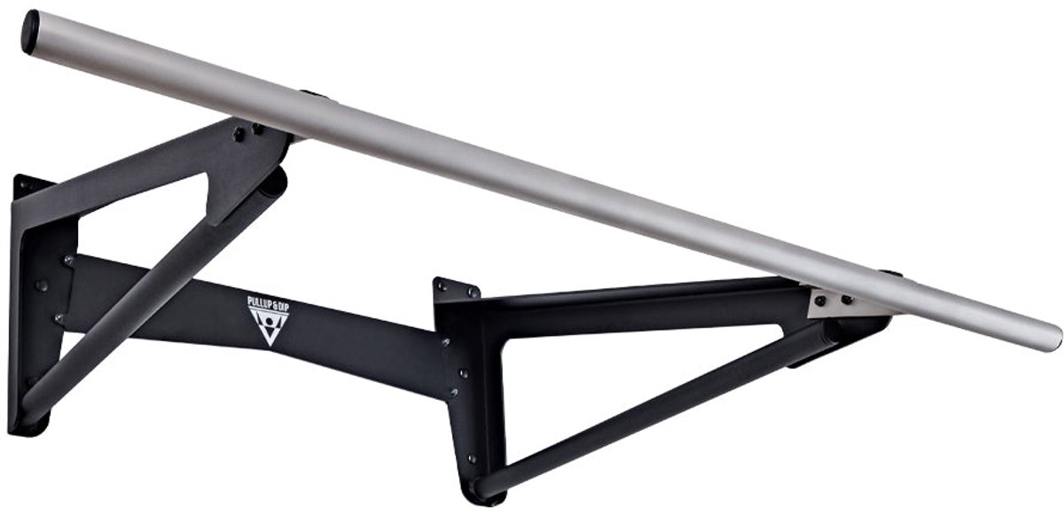 PULLUP & DIP Stainless Steel - Muscle-Up Optrekstang - Extra Muurafstand (80 cm) - Gezandstraald RVS - Belastbaar tot 250 kg