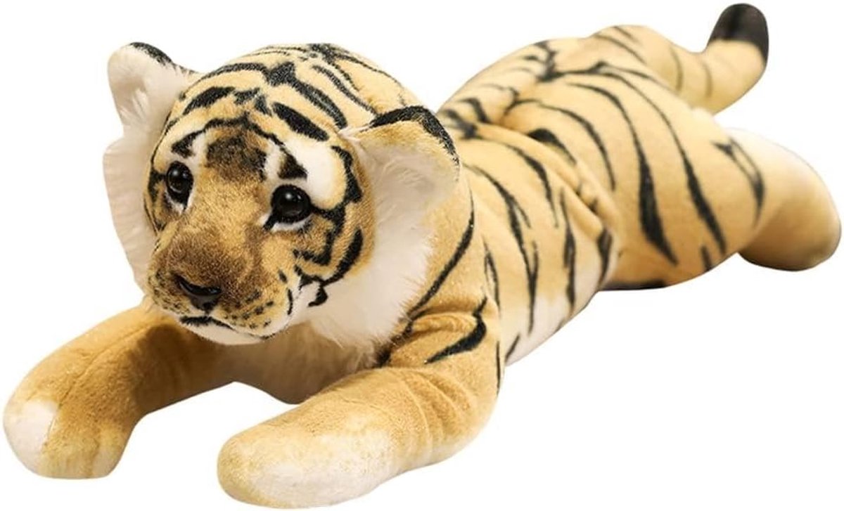 Pluche Tijger Luipaard - Knuffel Poppen - Ontspannend Slapen - Zacht PP Katoen - 29 x 20 x 11 cm