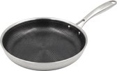 Safecourt Kitchen Hybride koekenpan - Ø 24 cm Pan - Inductie, Elektrisch, Keramisch & Gas - PFAS & PTFE vrij - Honingraat