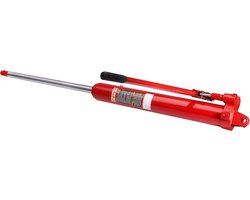 Hydraulische Cilinder - Werkplaatscilinder Hefcilinder - Motorkraan Hefwerk - 8 Ton Capaciteit - 495mm Hub 670mm Ingetrokken - Rood