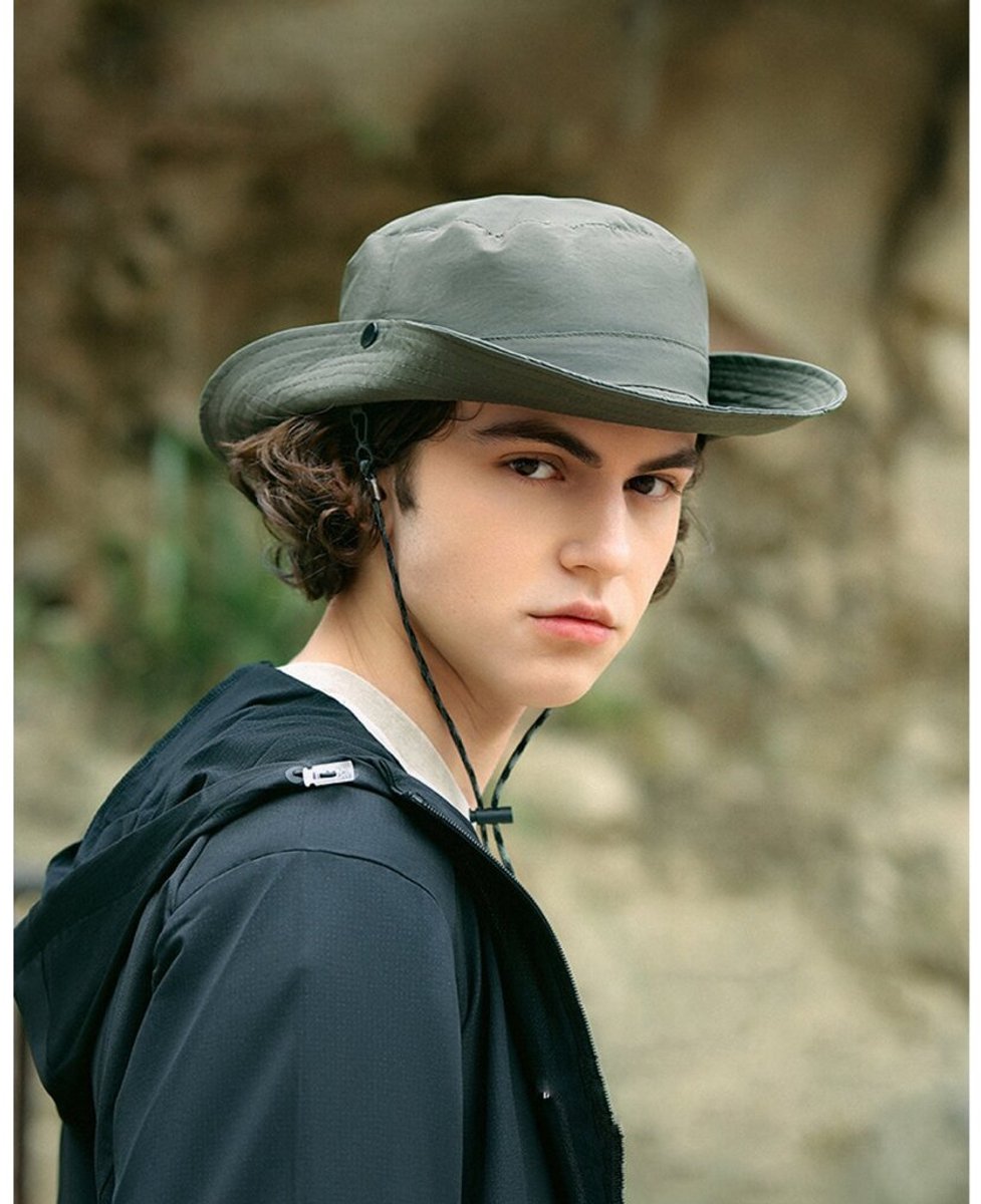 Bucket Hat Dames Heren, Zonnehoed, Cowboyhoed, One Size, Verstelbare Maat 52-58 cm - Groen