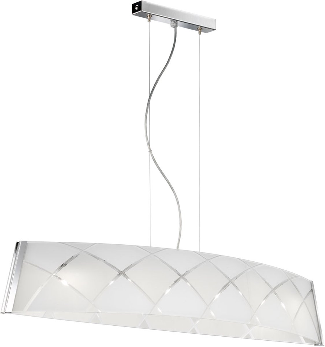 Hanglamp plafondlamp glas designlamp chroom Vivinia