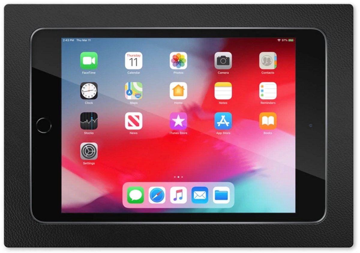iPad Mini 4/5 inbouw wandhouder -Zwart