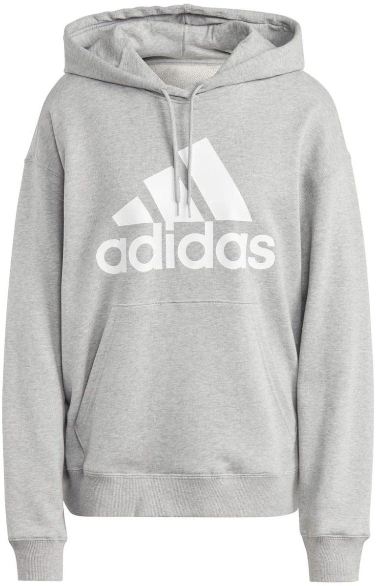 adidas Sweater Dames Essentials Big Logo Oversized French Terry Hoodie Grijs