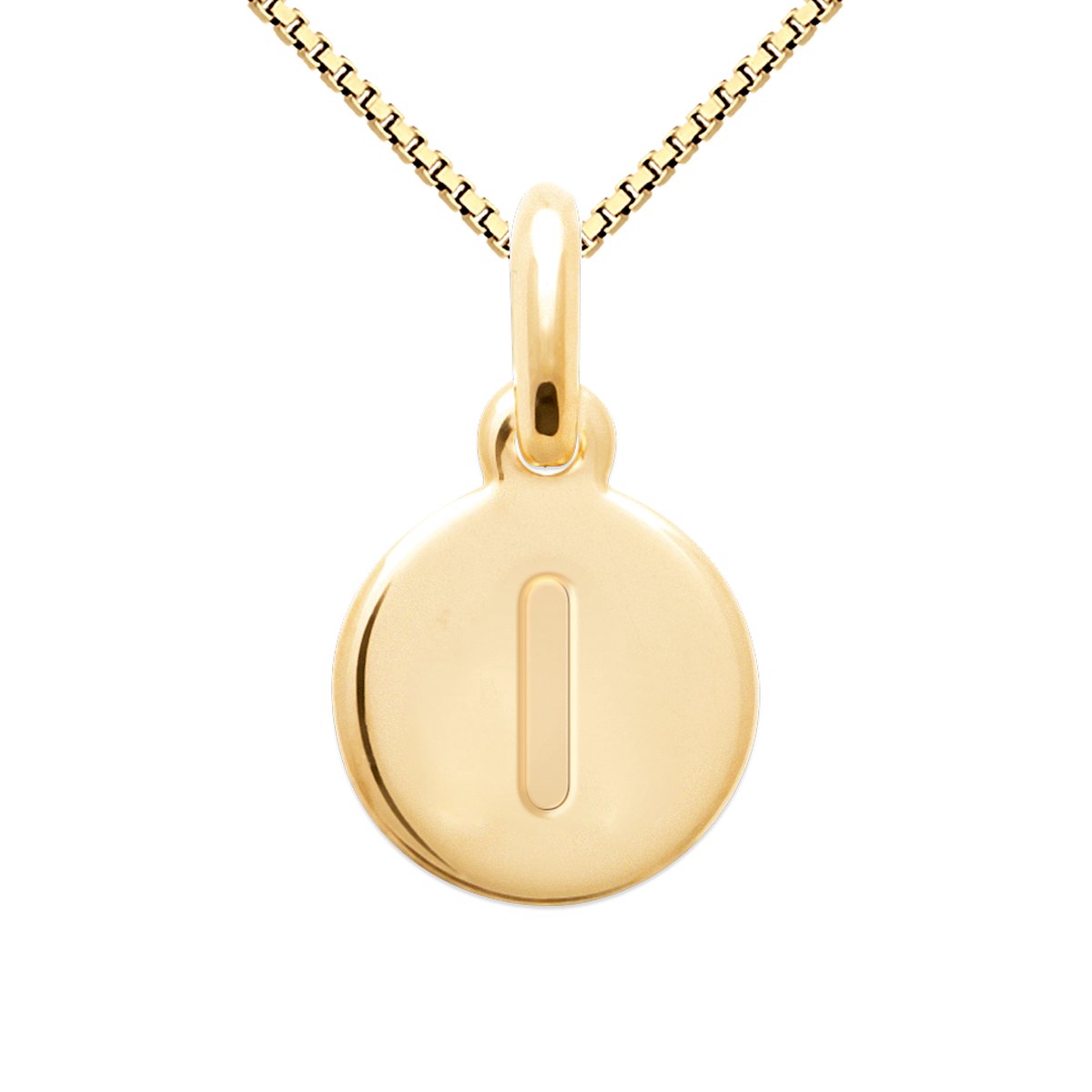 Amanto Ketting Letter I Gold - 925 Zilver Goudverguld - Alfabet - ∅8mm - 45cm