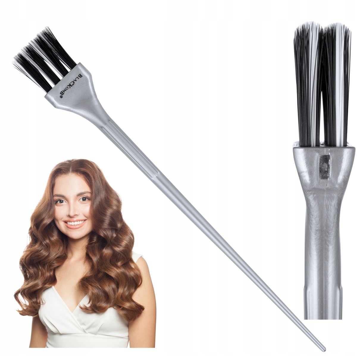 Blackomb haarverfkwast - Voor precisie en dubbele toepassing - Professionele kleurkwast