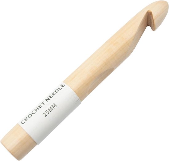 2 Haaknaalden Met Houten Handvat – Gebogen Metaalhaak, Ergonomisch Handvat – Ideaal Voor Breien, Haarwerken, Tapijt En Reparatiewerk – Knutselbasics Voor Beginners En Gevorderden