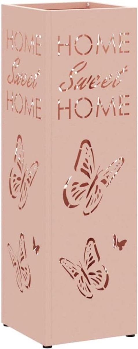 Paraplu Standaard - Entree Organizer - Hal Opbergen - Met Extra Opbergruimte - 155 x 155 x 49 cm - Roze