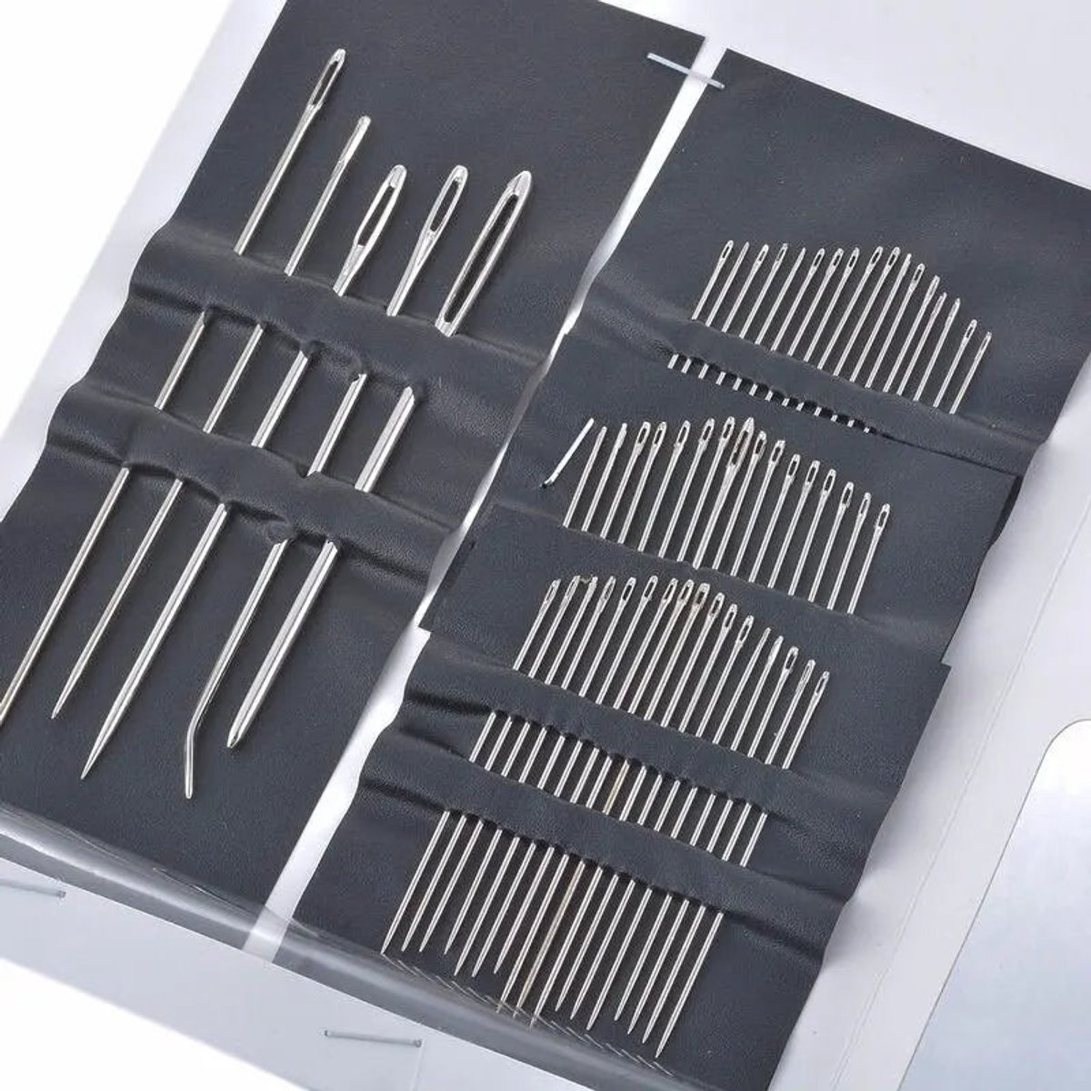 RVS Naaien Serie - Handnaaldenset - 55 Stuks - Diverse Maten - Grote Oog Naalden - Voor Hobbyisten - Model C55SS