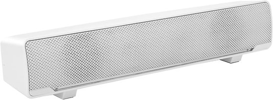 Stereo Soundbar - PC Luidspreker - Thuiskantoor Geluid - Bass Surround Sound - 35 x 11 x 9 cm - Wit — afbeelding 5