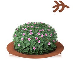 Roestkleur Boomringen, Gazonranden van Weerbestendig Staal, Eenvoudig te Installeren Bloembedranden, DIY Tuin Gazonpalen Binnendiameter 90cm / Buitendiameter 120cm, NAIZY
