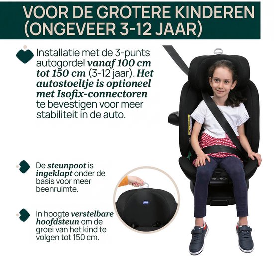 Chicco EverOne i-Size Autostoel - Zwart (40-150 cm) van Merkloos — afbeelding 3