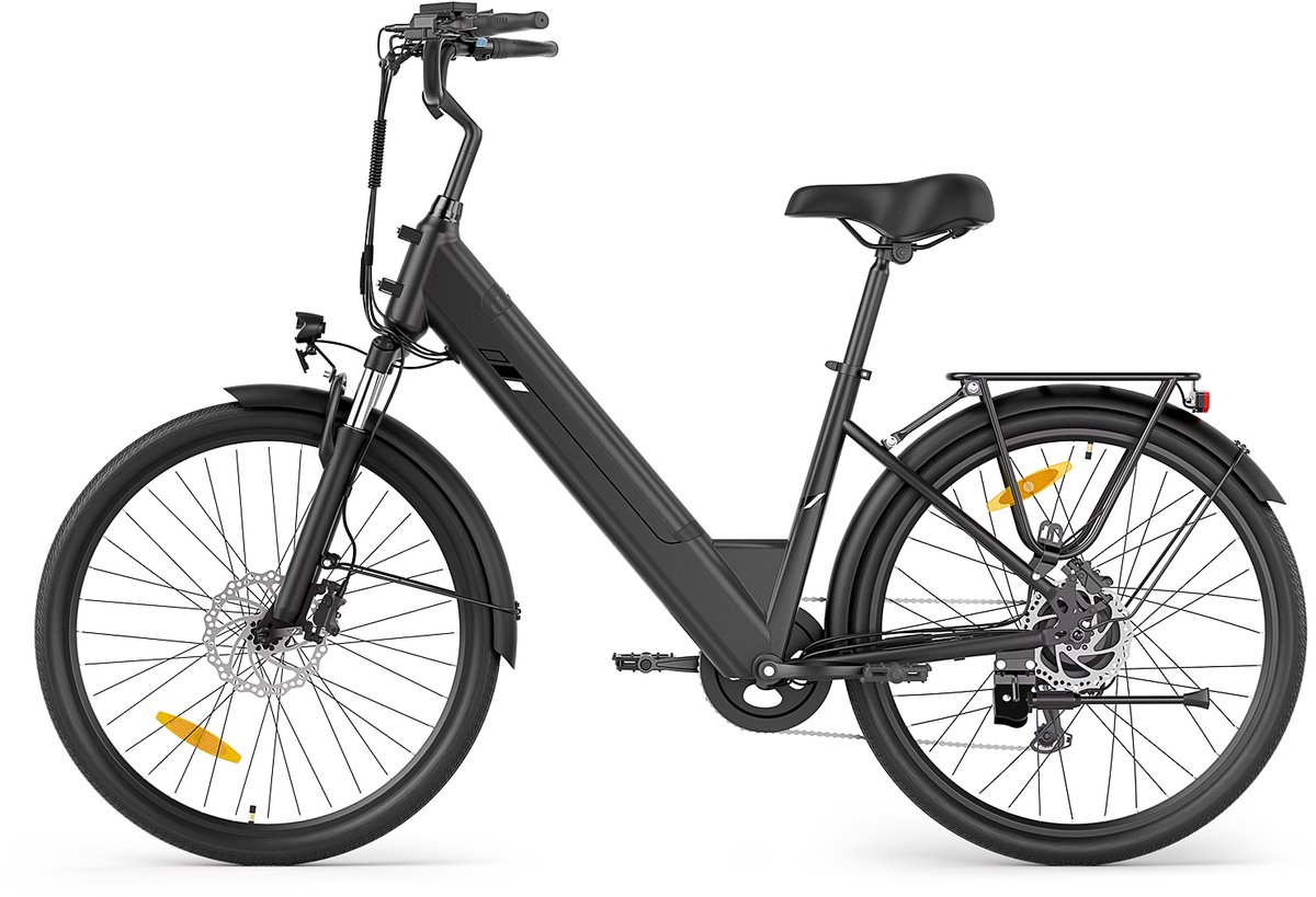 Touroll J1 Pro Elektrische Fiets 36V 15,6Ah 250W - Zwart - Hydraulische Schijfremmen - 100km Bereik - 7 Versnellingen Shimano - afbeelding 2