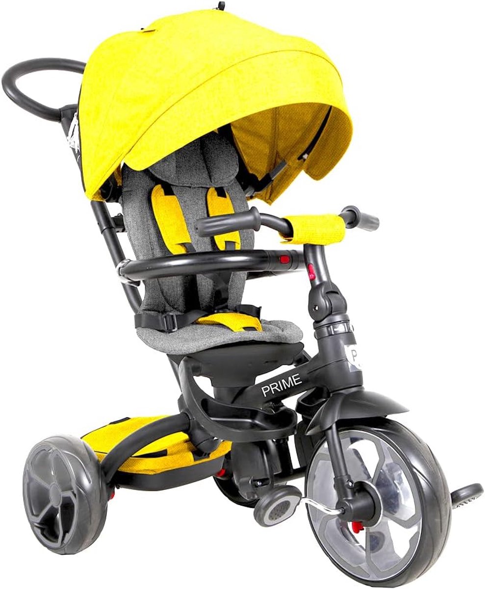 Driewieler - Kinderfiets - Buiten spelen - 360 graden stoel - 98 x 53 x 1045 cm - Geel