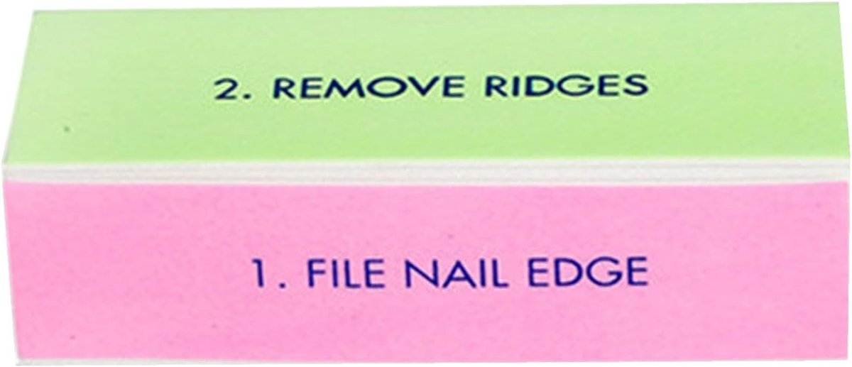 Nagelbuffer Blok - 4 Zijdige Buffer - Nagels Glad Maken - Voor Polijsten Glans - 9.5 x 3.6 cm