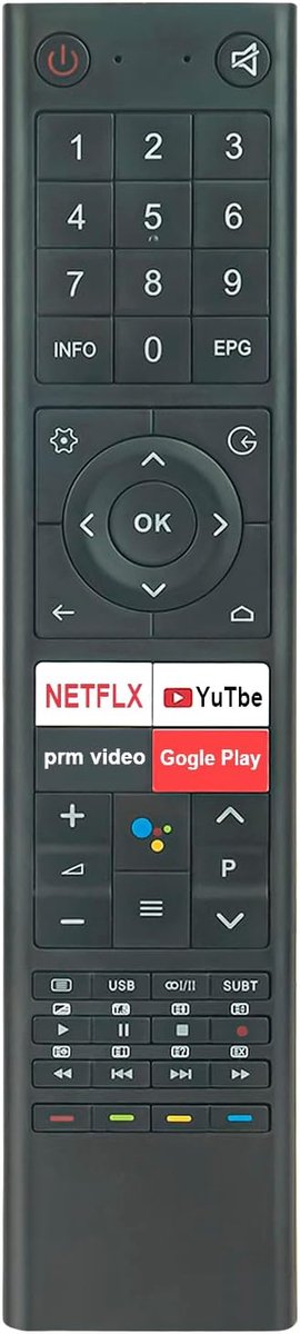 Vervangende Afstandsbediening - Universele Controller - Smart TV Bediening - Ergonomisch Ontwerp - 21 x 45 cm - Zwart