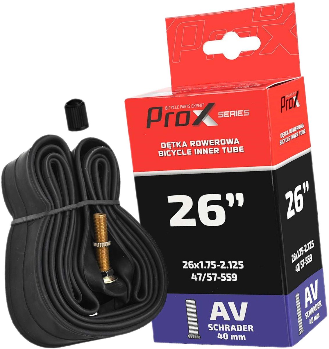 ProX Serie - Fiets Binnenband - 26x1.75-2.125 - AV 40mm - Volledig Draad