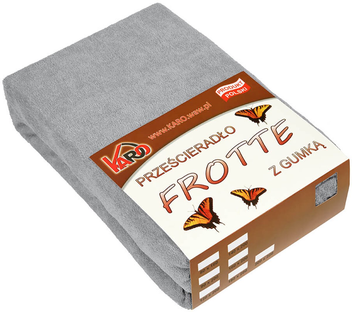 KARO Serie - Grijs Frotte Hoeslaken - 120x200 cm - Met Elastiek - 200g/m2
