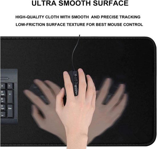 Muismat Verdikt - Gaming Pad - Comfortabel Werken - Antislip Basis - 40x90cm - Roze Blauw Wit — afbeelding 5