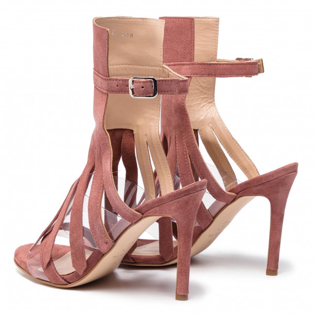 Eva Minge Dames Sandalen - Roze - Echt Leer + Synthetisch