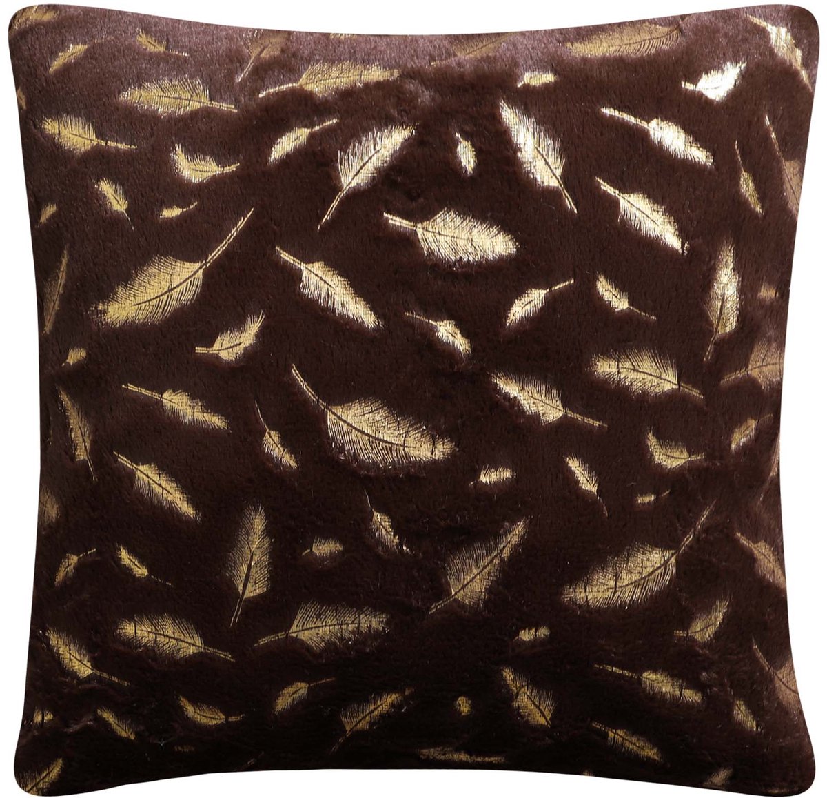 MEBLE ODNOWA Sierkussenhoes - Veerpatroon - Bruin - 40x40cm