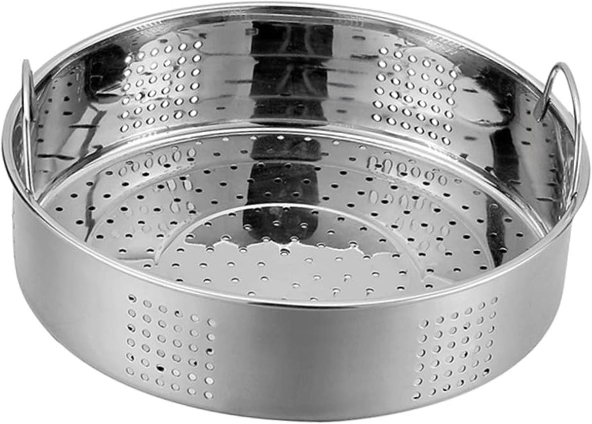 Stoommandje RVS Stoominzet Verstelbaar Gezond Koken Energiezuinig Ontwerp 21 cm Diameter Zilver