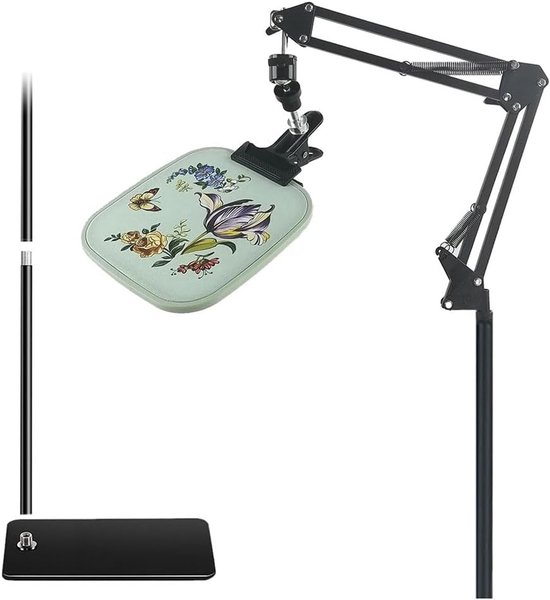 Borduurring Houder - Standaard - Stabiel Borduren - Verstelbaar - 43cm Pakket - Zwart