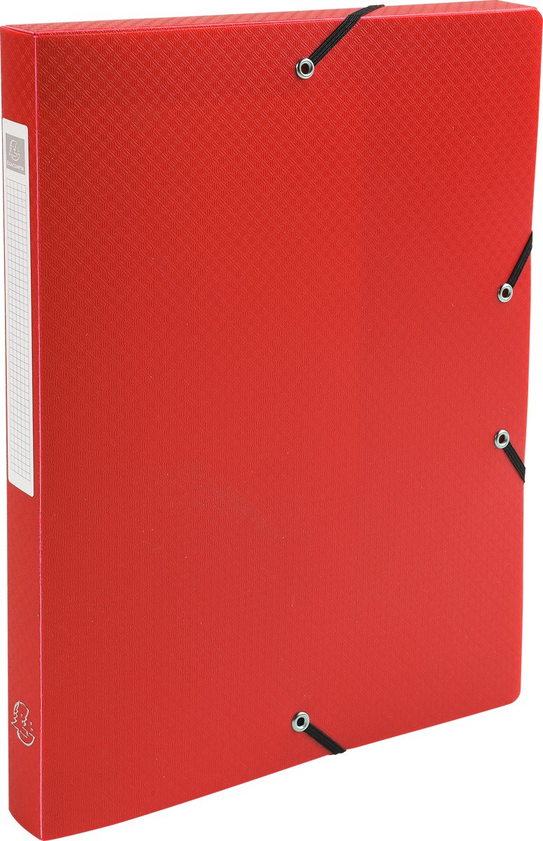 Exacompta 8x Klasseerdoos PP 7/10de Rug 25mm - A4 - Rood - 59685E