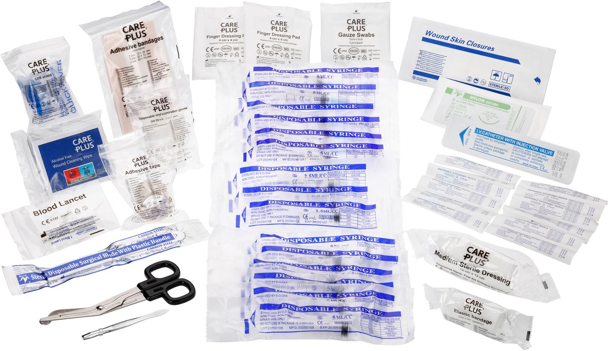 Care Plus ehbo kit - Adventurer - First Aid Kit - 72 items - ehbo set voor wandelen, thuis of auto – foto 4