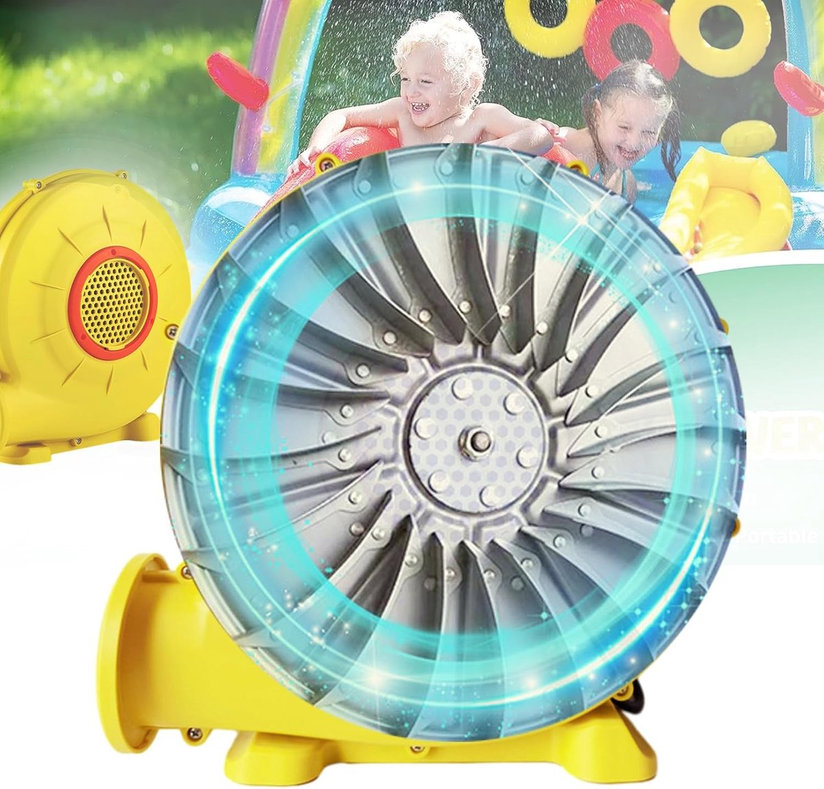 Opblaasbare Luchtblazer - Krachtige Ventilator - Springkasteel Opblazen - Hoge Snelheid 3000 Rpm - 450 M³/u Luchtvolume