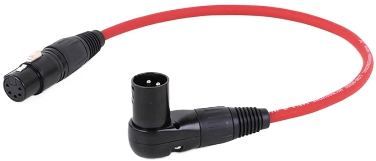 XLR Kabel Adapter - Microfoon Kabel - Audio Verbinding - 5-polig naar 3-polig - 0.5 Meter - Rood