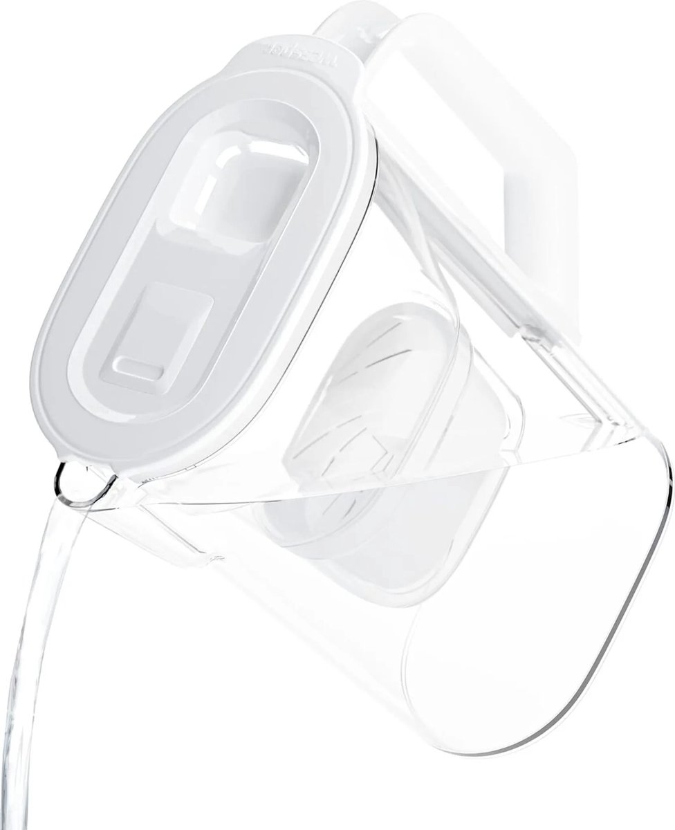 Wessper 2.7L waterfilterkan met filterslijtage-indicator, compatibel met Brita Maxtra, Maxtra+, incl. 1 filter, Kleur: Wit